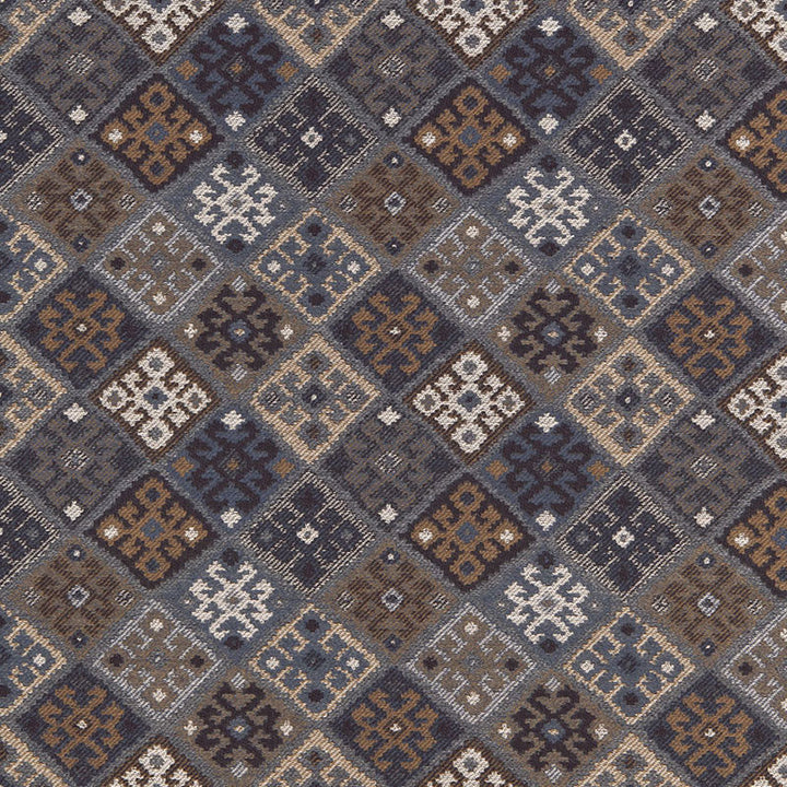 Kilim Weave Denim 67141 by Schumacher Fabric LUXE LODGE See Sample BELGIUM HEAVY DUTY </p><p>Repeat: Horizontal: 10 3/4" (27CM) and Vertical: 13 3/4" (35CM) 53 1/2" WIDE (136CM) - Fabric Carolina -