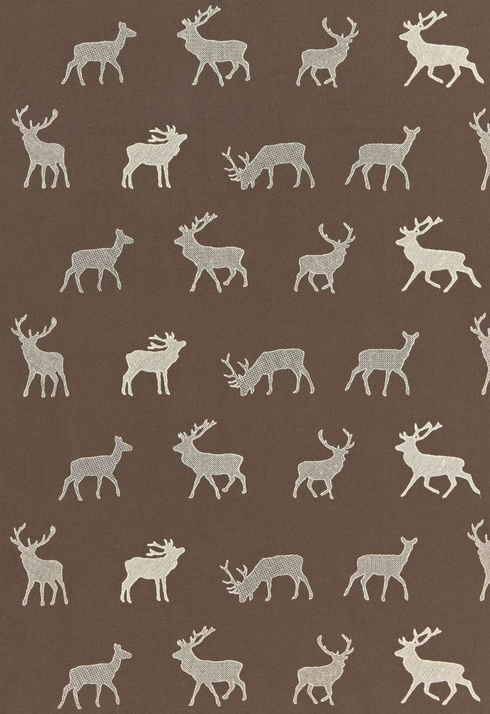 Caribou Embroidery Java 67161 by Schumacher Fabric Luxe-Lodge 80% Cotton, 20% Spun Wyzenbeek 10,000 Horizontal: 25.375 and Vertical: 11.25 51 - Fabric Carolina -