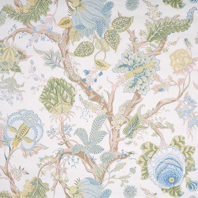 Indian Arbre Soft Green 5010493 by Schumacher Wallpaper Perennial Favorites 52.0" - Fabric Carolina -