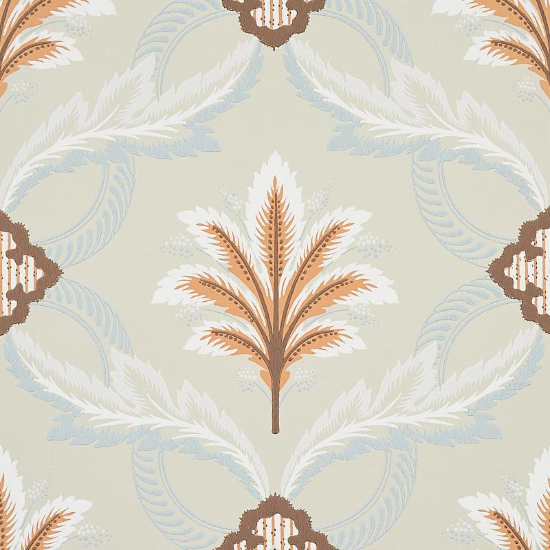 Front Waltz Sage 5013150 by Schumacher Wallpaper Hobe Erwin 10.25" - Fabric Carolina -
