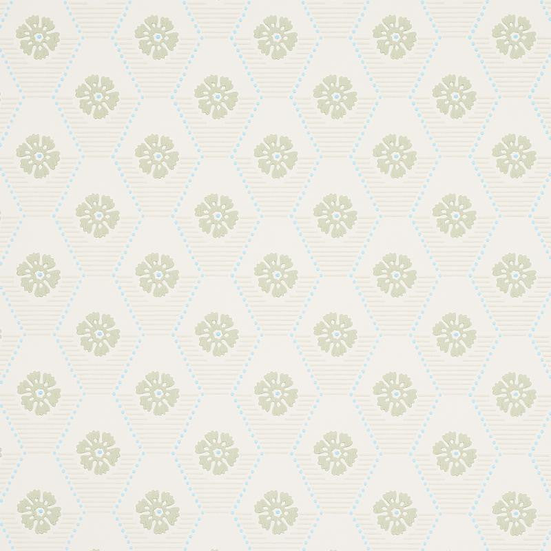 Hive Bloom Sage 5013160 by Schumacher Wallpaper Hobe Erwin - Fabric Carolina -