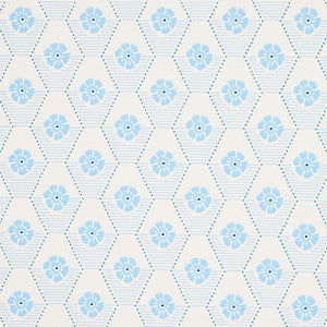 Hive Bloom Blues 5013161 by Schumacher Wallpaper