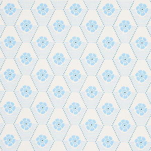 Hive Bloom Blues 5013161 by Schumacher Wallpaper