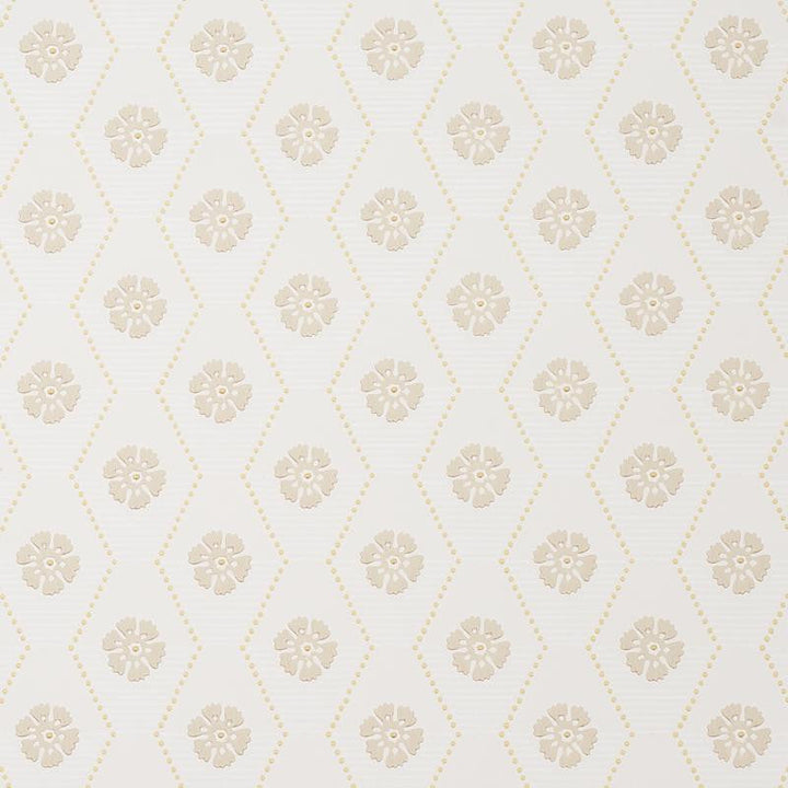 Hive Bloom Sand 5013162 by Schumacher Designer Wallpaper Hobe Erwin - Swanky Fabrics -