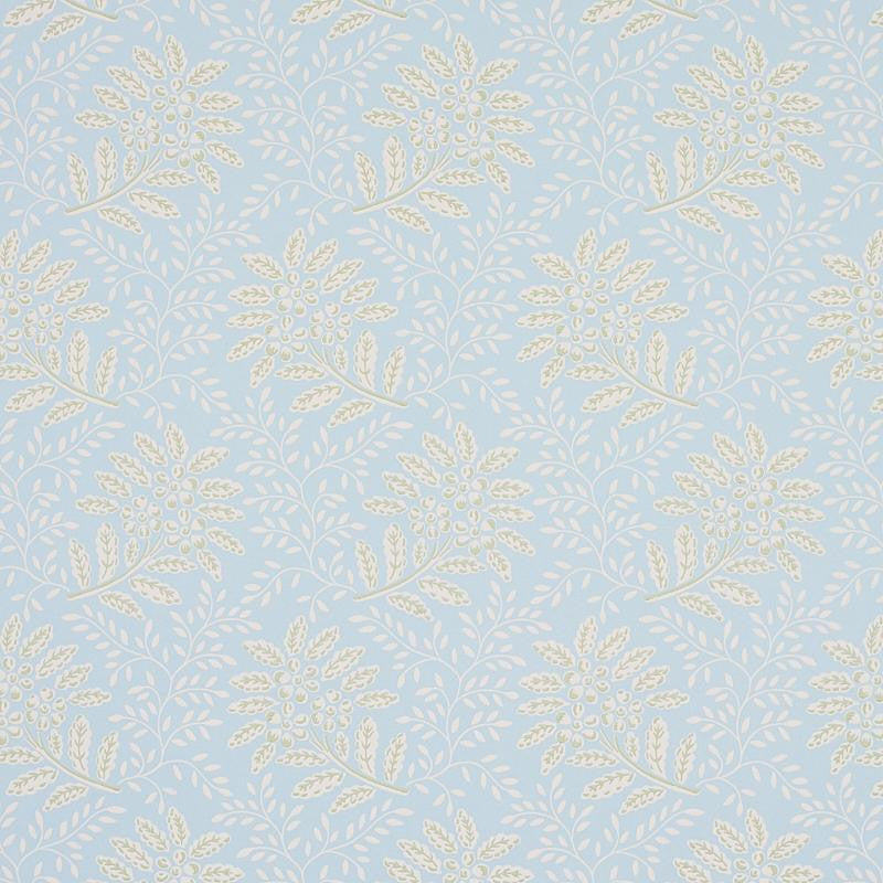 Secret Garden Light Blue 5013171 by Schumacher Wallpaper Hobe Erwin 6.75" - Fabric Carolina -