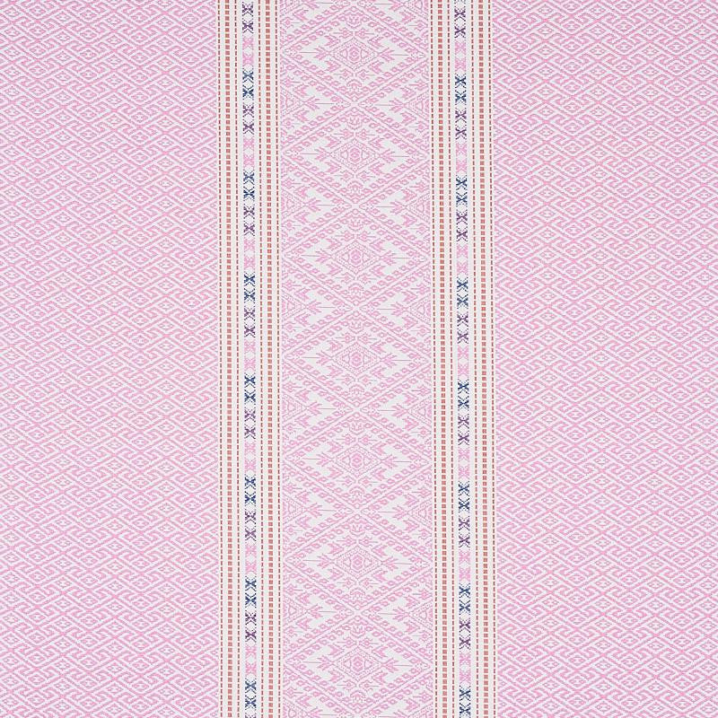 Ruiz Jacquard Pink 80612 by Schumacher Designer Fabric Tapis 26.67" - Swanky Fabrics -