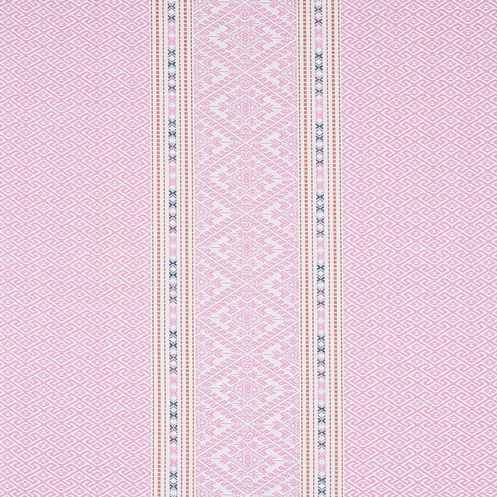 Ruiz Jacquard Pink 80612 by Schumacher Designer Fabric Tapis 26.67" - Swanky Fabrics -