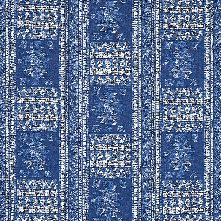 Maracena Jacquard Blue 80630 by Schumacher Fabric Tapis 13.5" - Fabric Carolina -