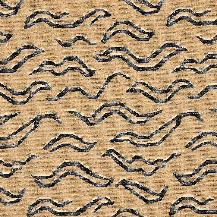 Kata Camel With Black 80680 by Schumacher Fabric Tapis 8.1" - Fabric Carolina -