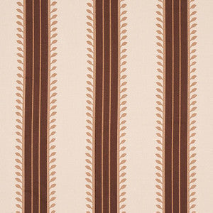 Etruscan Stripe Brown 80722 by Schumacher Fabric