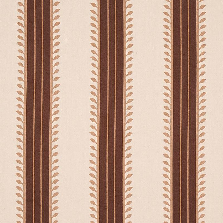 Etruscan Stripe Brown 80722 by Schumacher Fabric Cabana 5.8" - Fabric Carolina -