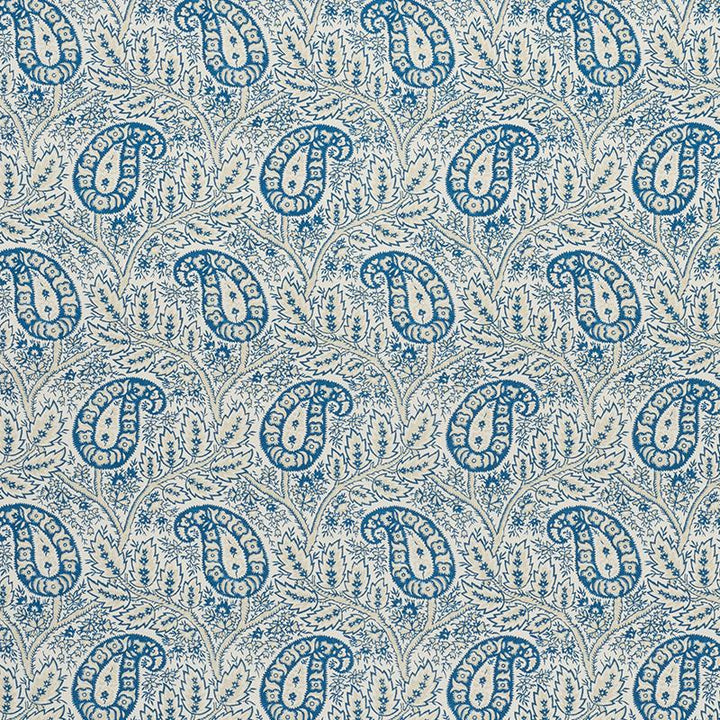 Whittaker Paisley Indigo 1297002 by Schumacher Fabric Classic Prints 7.75" - Fabric Carolina -