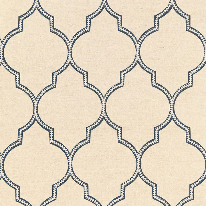 Algiers Embroidery Indigo 67330 by Schumacher Fabric AU NATUREL 2 LINEN 52% COTTON 48% INDIA MARTINDALE 5,000 </p><p>Repeat: Horizontal: 4 3/8" (11CM) and Vertical: 14 1/2" (37CM) 52.25 - Fabric Carolina -