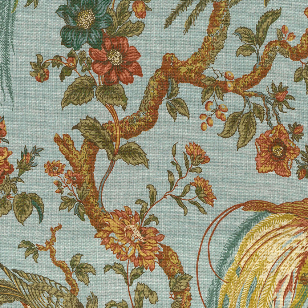 Olana Bay Leaf 673360 by Waverly Fabric - 100%Cotton USA 51000 Horizontal: 32 and Vertical: 13.5 54 - Fabric Carolina -