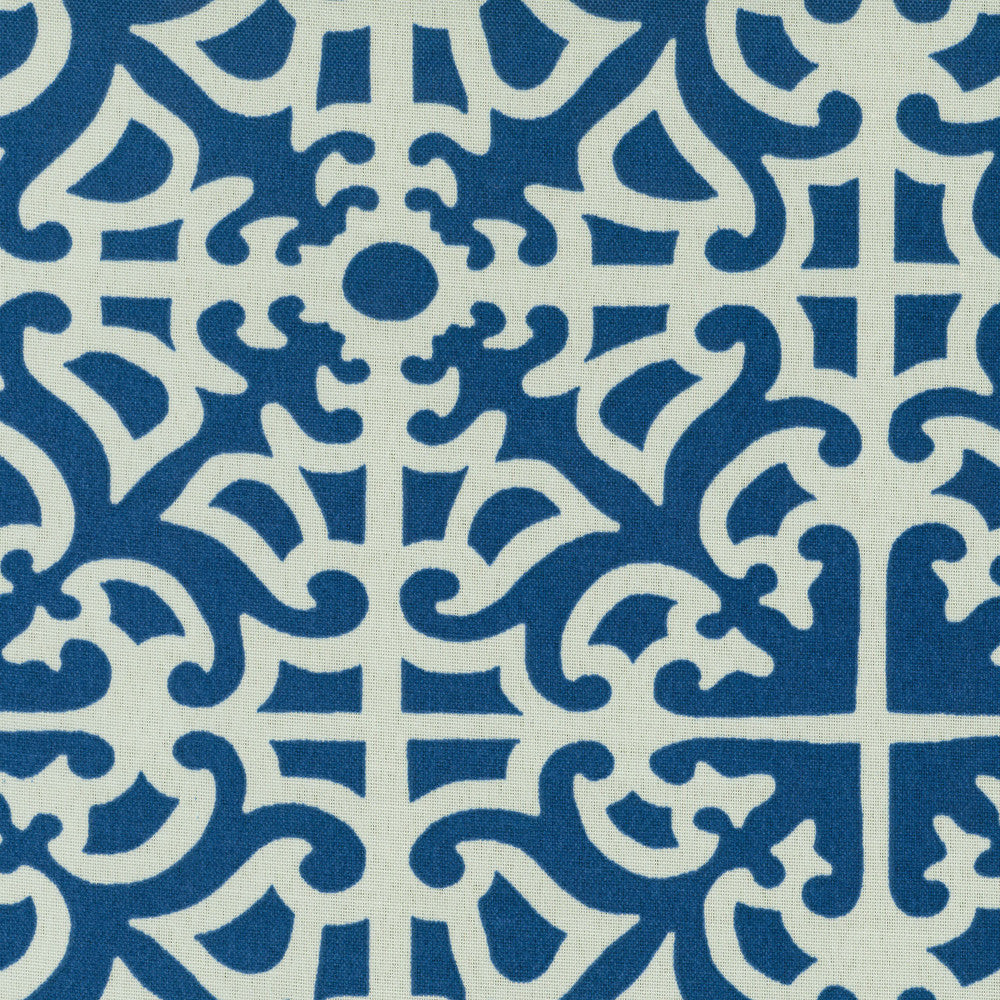 PARTERRE INDIGO 673660 by Waverly Sun N Shade Fabric - 100% Cotton 60000 Horizontal: 9 and Vertical: 8.38 54 - Fabric Carolina -