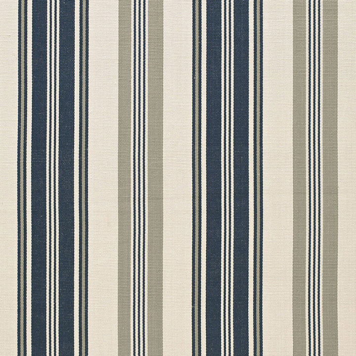 Fjord Stripe Indigo 67480 by Schumacher Designer Fabric AU NATUREL 2 See Sample INDIA MEDIUM DUTY </p><p>Repeat: Horizontal: 13 1/8" (33CM) and Vertical: - 52 3/4" WIDE (134CM) - Swanky Fabrics -