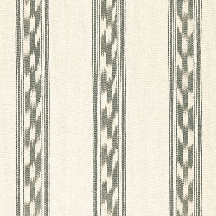 Mojave Ikat Stripe Slate 67512 by Schumacher Fabric IKAT COLLECTION See Sample INDIA HEAVY DUTY </p><p>Repeat: Horizontal: 9" (23CM) and Vertical: 4 1/4" (11CM) 53 1/2" WIDE (136CM) - Fabric Carolina -
