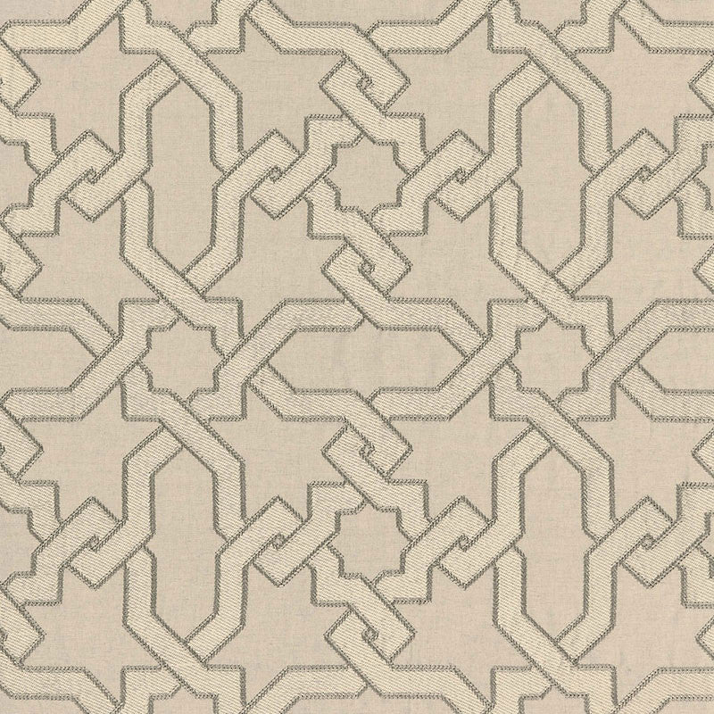 Cordoba Embroidery Stone 67571 by Schumacher Designer Fabric AU NATUREL 2 See Sample INDIA . </p><p>Repeat: Horizontal: 12 5/8" (32CM) and Vertical: 12 5/8" (32CM) 50 3/8" WIDE (128CM) - Swanky Fabrics -