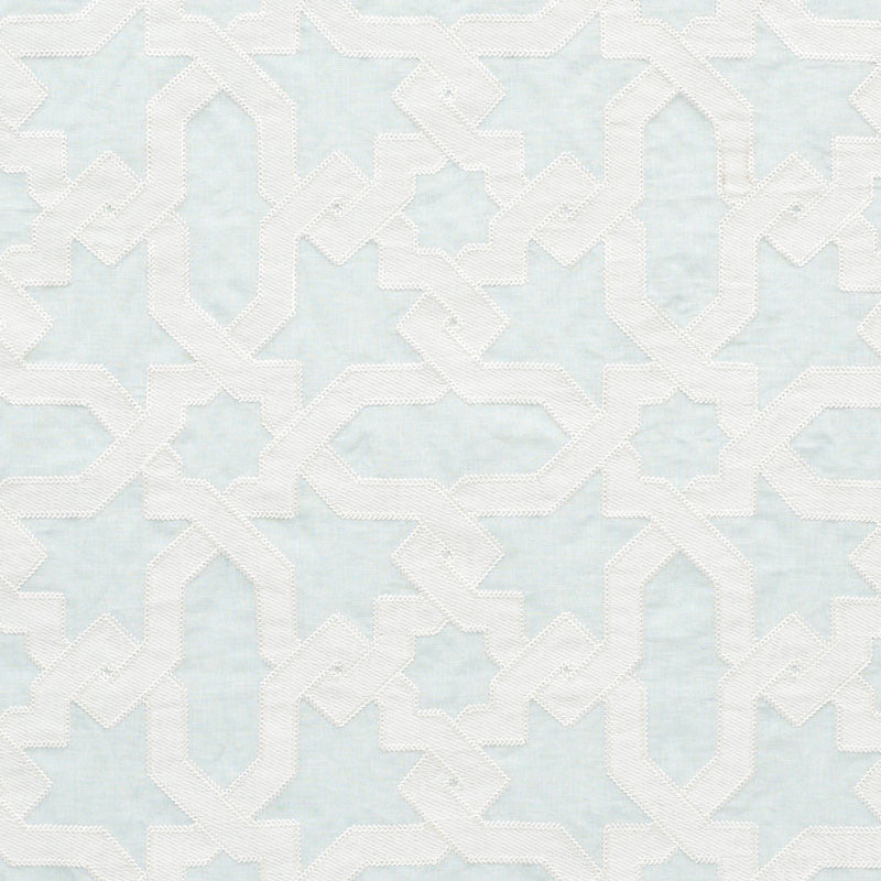 Cordoba Embroidery Mist 67573 by Schumacher Designer Fabric AU NATUREL II See Sample INDIA - </p><p>Repeat: Horizontal: 6 3/4" (17CM) and Vertical: 12 5/8" (32CM) 50 3/8" (128CM) - Swanky Fabrics -