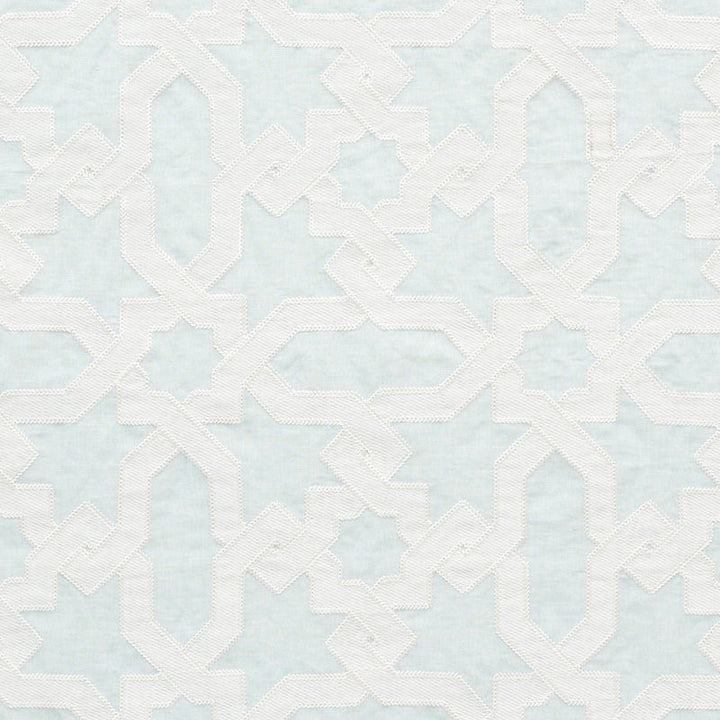 Cordoba Embroidery Mist 67573 by Schumacher Fabric Schumacher Fabric Cordoba Embroidery Mist 67573Fabric LINEN 56% INDIA </p><p>Repeat: H: HORZ. 6 3/4" (17CM) , V: VERT. 12 5/8" (32CM) 50.375 - Fabric Carolina -
