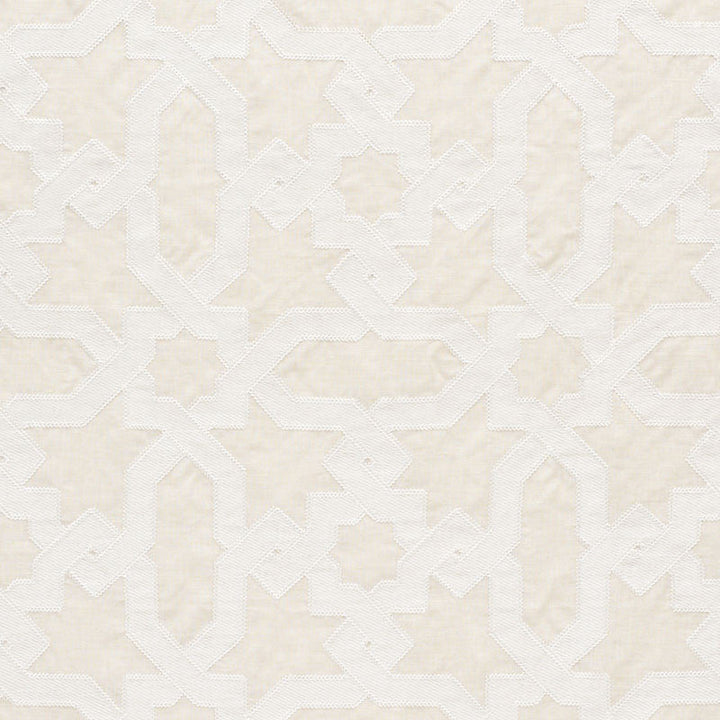 Cordoba Embroidery Linen 67574 by Schumacher Designer Fabric AU NATUREL II LINEN 56% VISCOSE 34% INDIA </p><p>Repeat: Horizontal: 6 3/4" (17CM) and Vertical: 12 5/8" (32CM) 50.375 - Swanky Fabrics -