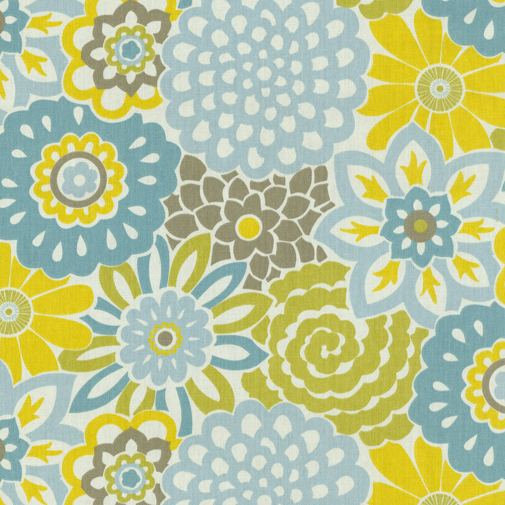 Button Blooms Spa 675751 by Waverly Fabric MODERN ESSENTIALS 100% Cotton U.S.A. Wyzenbeek 21,000 Horizontal: 13.50" and Vertical: 13.50" 54" - Fabric Carolina -