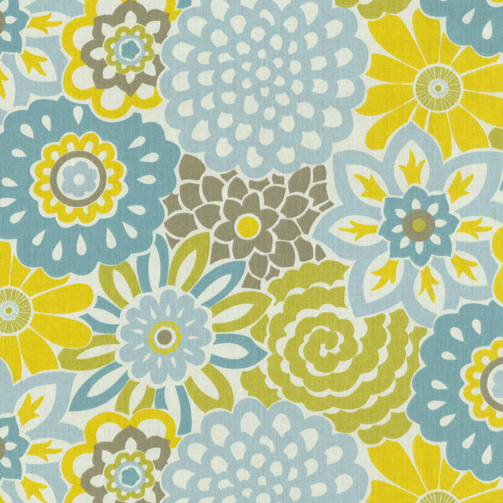 Button Blooms Spa 675751 by Waverly Fabric MODERN ESSENTIALS 100% Cotton U.S.A. Wyzenbeek 21,000 Horizontal: 13.50" and Vertical: 13.50" 54" - Fabric Carolina -