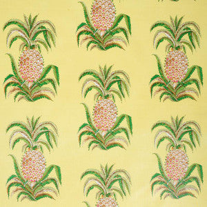 Pineapples Chintz Yellow 178803 by Schumacher Fabric