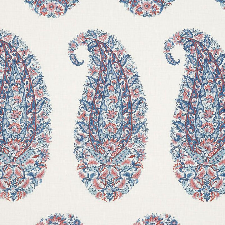 Shirala Paisley Delft & Rose 173784 by Schumacher Designer Fabric Palampore 13.5" - Swanky Fabrics -