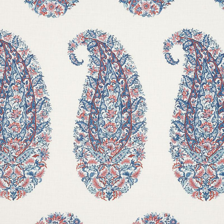 Shirala Paisley Delft & Rose 173784 by Schumacher Fabric Palampore 13.5" - Fabric Carolina -
