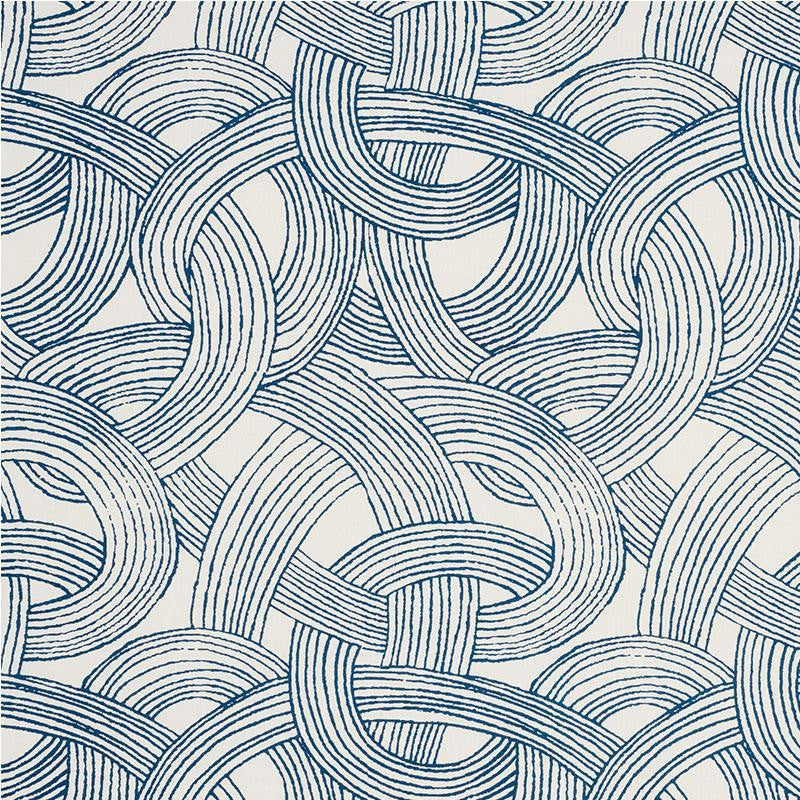 Freeform Blue 178710 by Schumacher Fabric Freehand 17.88" - Fabric Carolina -