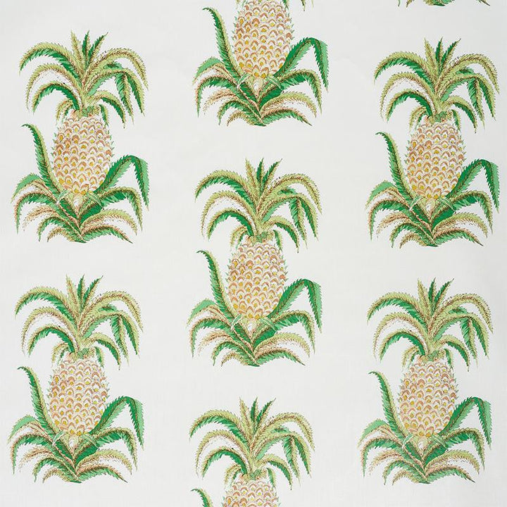 Pineapples Chintz Ivory 178800 by Schumacher Designer Fabric Isola Indoor/Outdoor 27.12" - Swanky Fabrics -