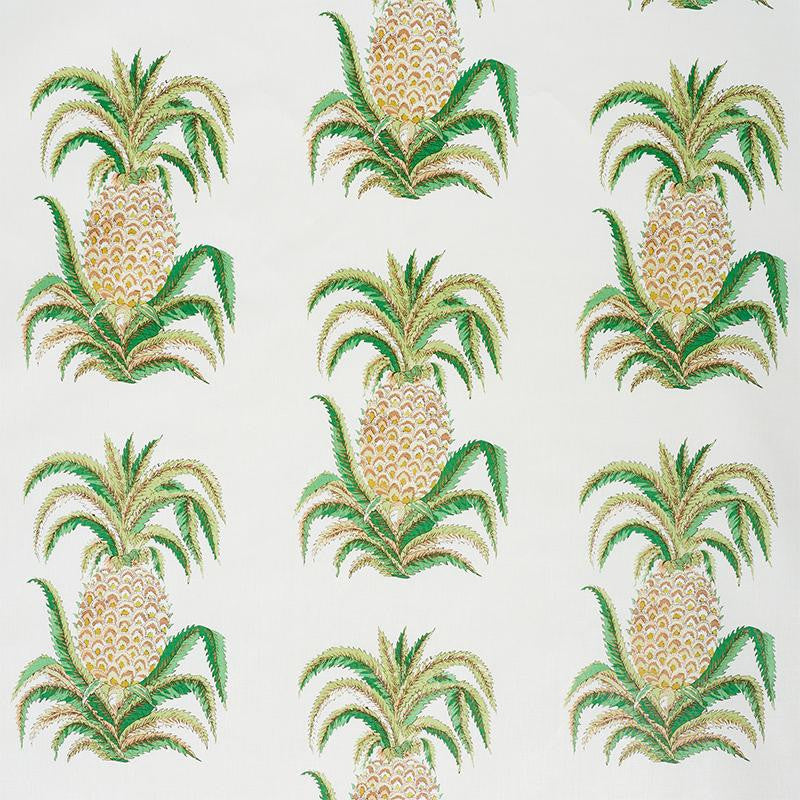 Pineapples Chintz Ivory 178800 by Schumacher Fabric Isola Indoor/Outdoor 27.12" - Fabric Carolina -