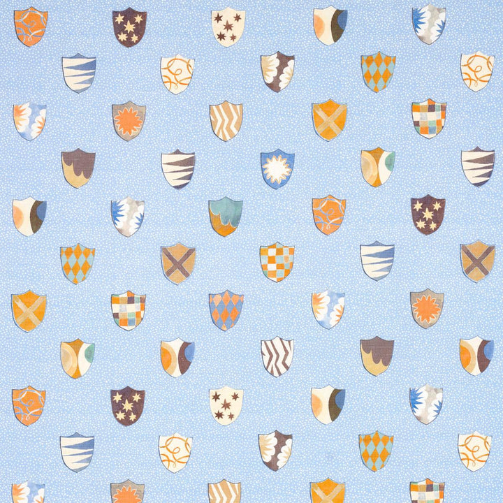 Heraldic Oxford Blue 180161 by Schumacher Fabric Happy Menocal 13.5" - Fabric Carolina -