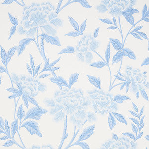Whitney Floral Blue 5004385 by Schumacher Wallpaper