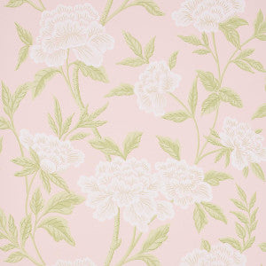 Whitney Floral Blush 5004386 by Schumacher Wallpaper