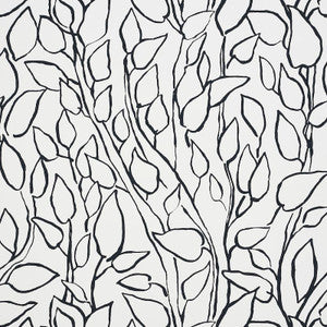 Solandra Vine Black 5010071 by Schumacher Wallpaper
