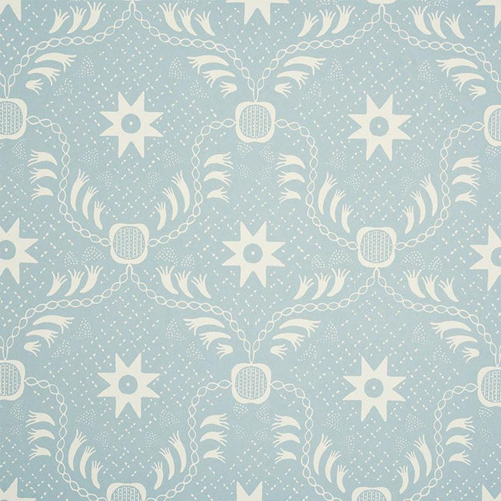 Lancaster Sky 5010080 by Schumacher Designer Wallpaper New Americana 6.75" - Swanky Fabrics -
