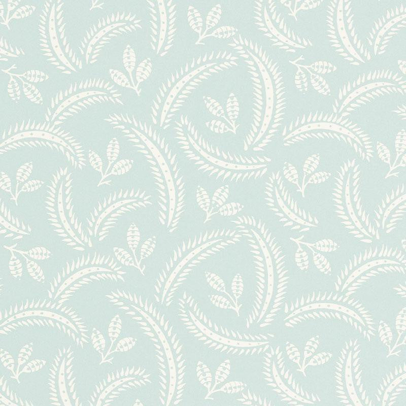 Delia Sky 5010351 by Schumacher Designer Wallpaper Wallflowers 6.75" - Swanky Fabrics -