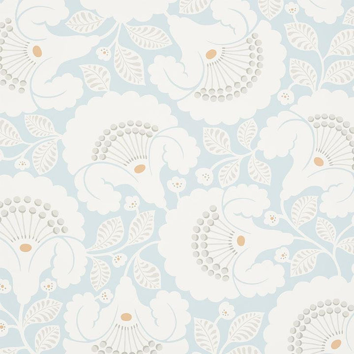 Jackie Sky 5010371 by Schumacher Wallpaper Wallflowers 27.0" - Fabric Carolina -
