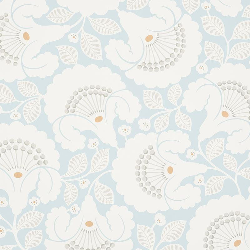 Jackie Sky 5010371 by Schumacher Designer Wallpaper Wallflowers 27.0" - Swanky Fabrics -