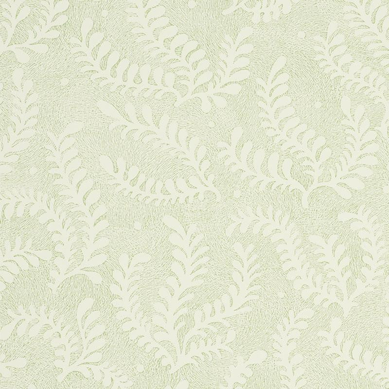 Etched Fern Leaf 5010381 by Schumacher Wallpaper Wallflowers 13.5" - Fabric Carolina -