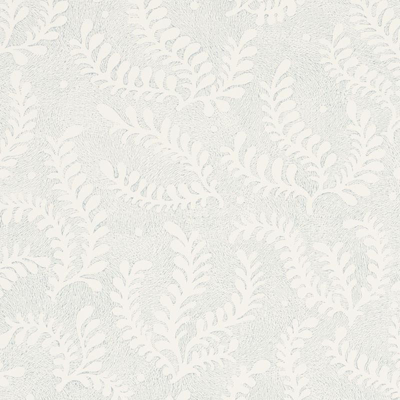 Etched Fern Sky 5010382 by Schumacher Wallpaper Wallflowers 13.5" - Fabric Carolina -