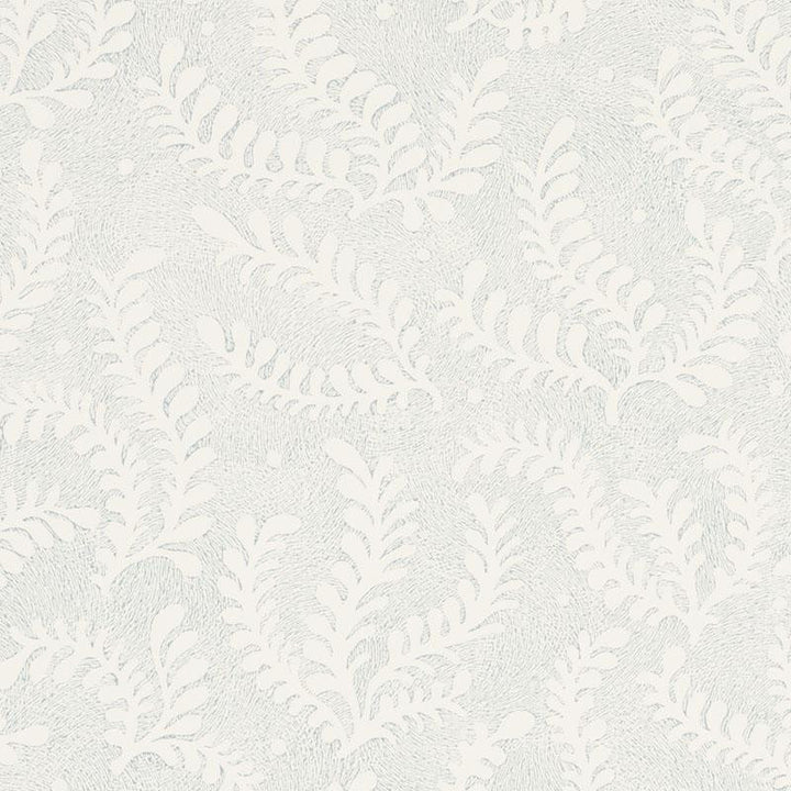 Etched Fern Sky 5010382 by Schumacher Wallpaper Wallflowers 13.5" - Fabric Carolina -