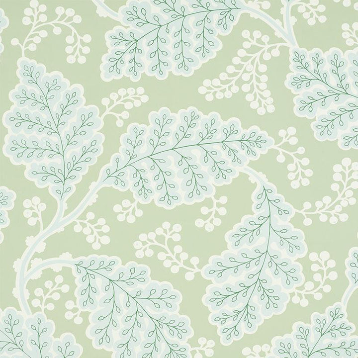 Estelle Green 5010392 by Schumacher Wallpaper Wallflowers 27.0" - Fabric Carolina -