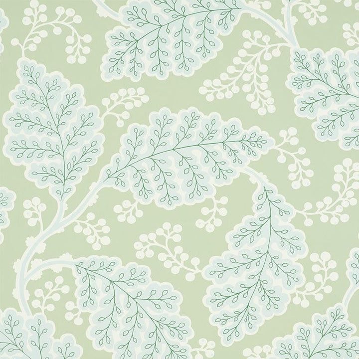 Estelle Green 5010392 by Schumacher Designer Wallpaper Wallflowers 27.0" - Swanky Fabrics -