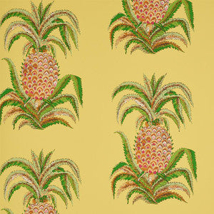 Pineapples Yellow 5010452 by Schumacher Wallpaper
