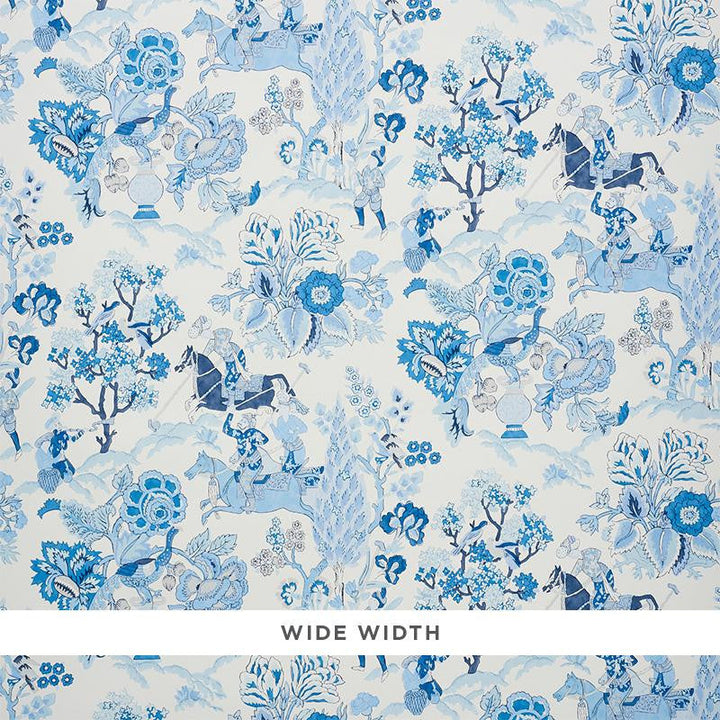 Persian Lancers Porcelain 5010461 by Schumacher Designer Wallpaper Signature Schumacher 26.0" - Swanky Fabrics -