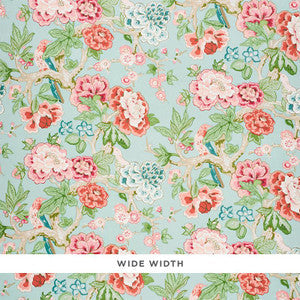 Bermuda Blossoms Aqua 5010520 by Schumacher Wallpaper