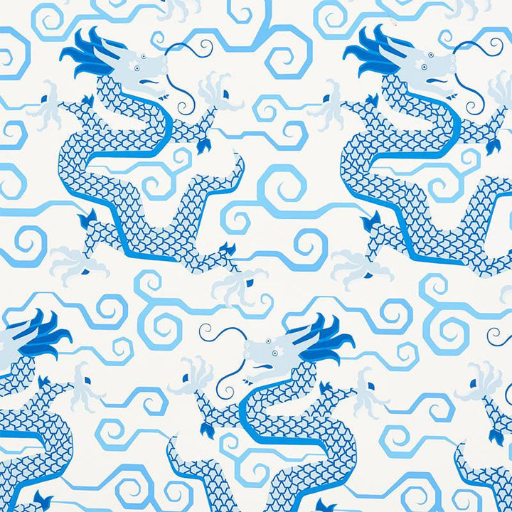 Bixi Porcelain 5010730 by Schumacher Designer Wallpaper Fire Breather 13.5" - Swanky Fabrics -